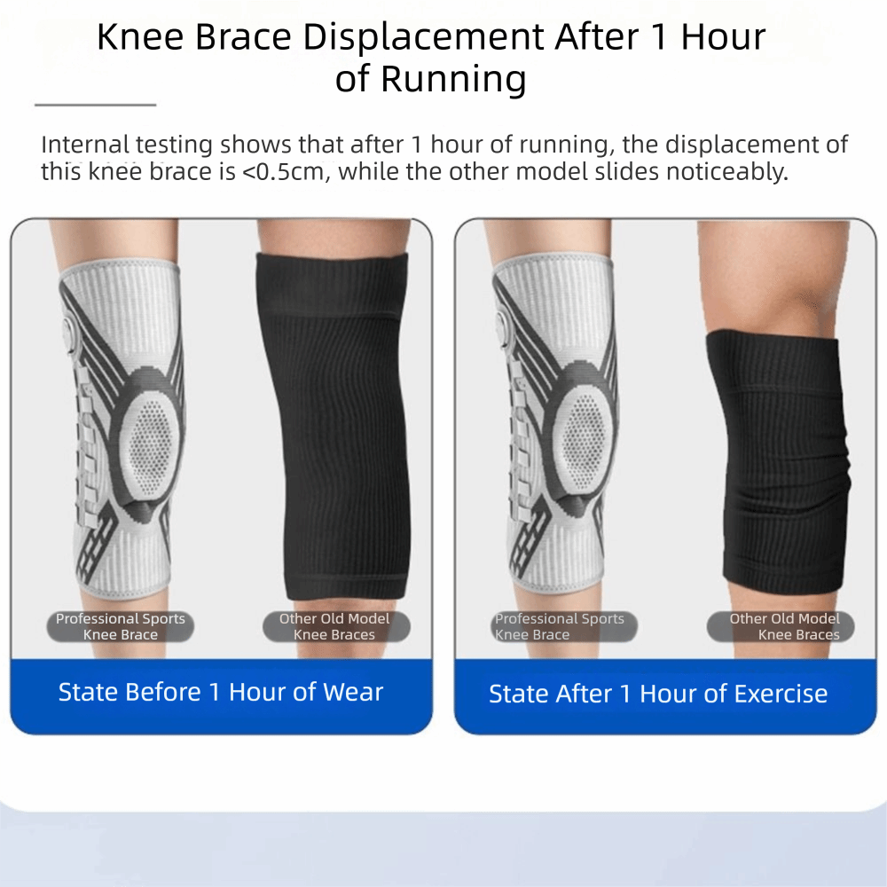 Knee Brace Badminton - Rodilleras profesionales ajustables con perilla, antideslizantes,