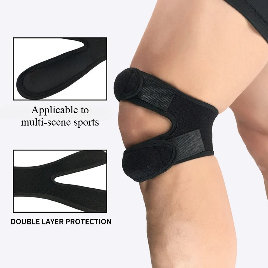 Knee Brace Badminton - Rodillera elástica con almohadilla de presión,