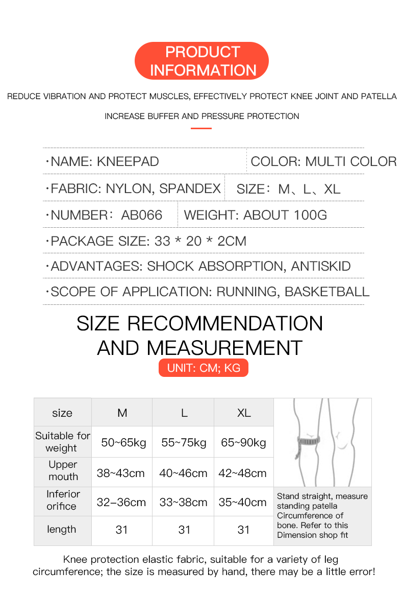   Rodillera elástica de silico - Knee Brace Badminton reseña y precio
