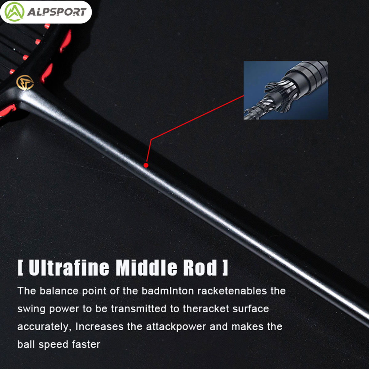 Alpsport MH-V5 5U 75g Ondulado - Badminton Background reseña y precio